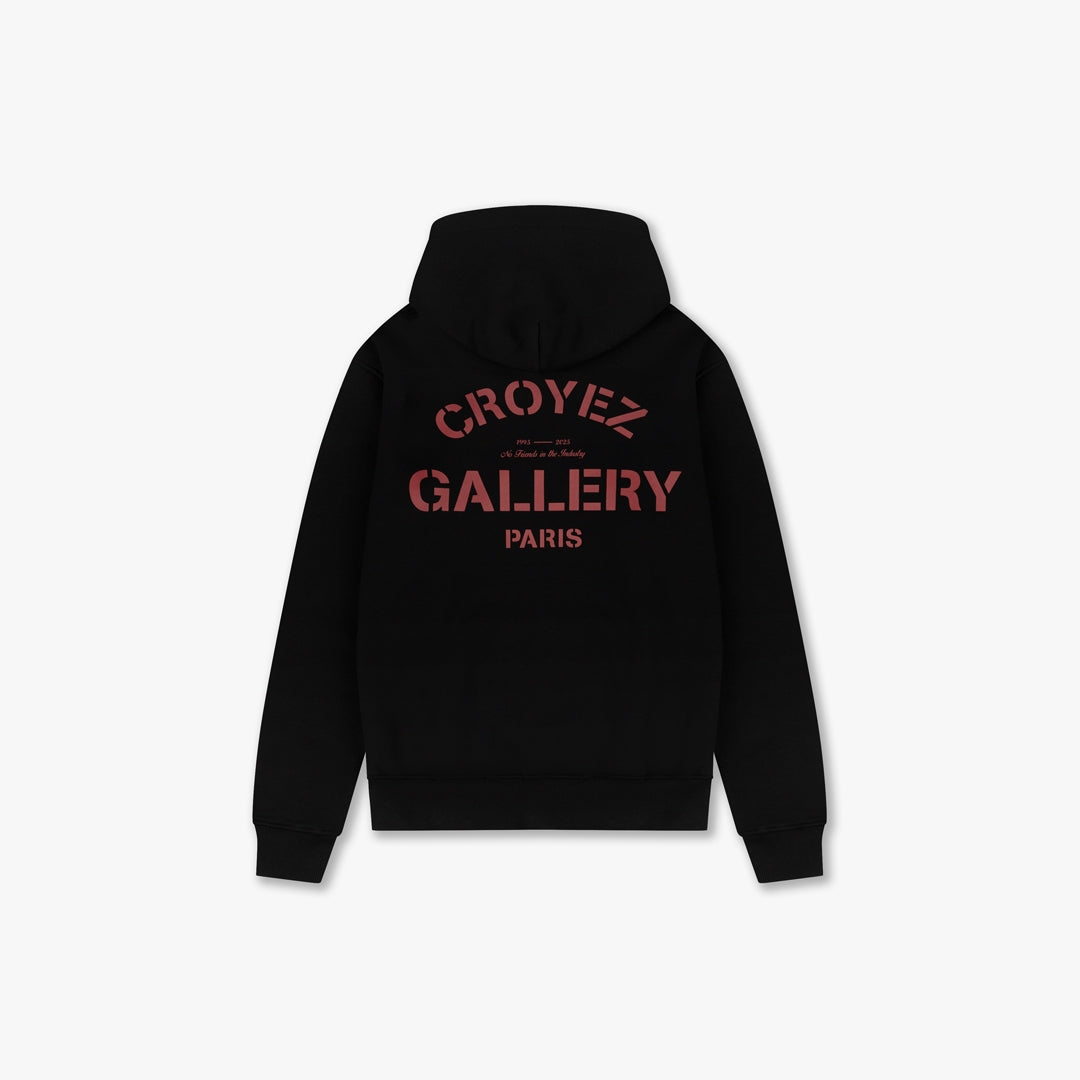 CROYEZ GALLERY HOODIE - BLACK/RED