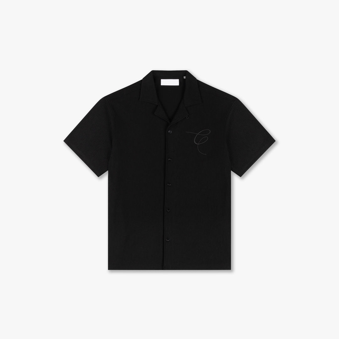  CROYEZ RIBBED SHIRT | BLACK