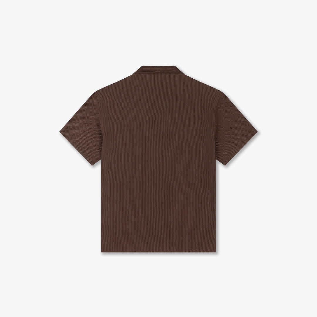 CROYEZ RIBBED SHIRT | BROWN