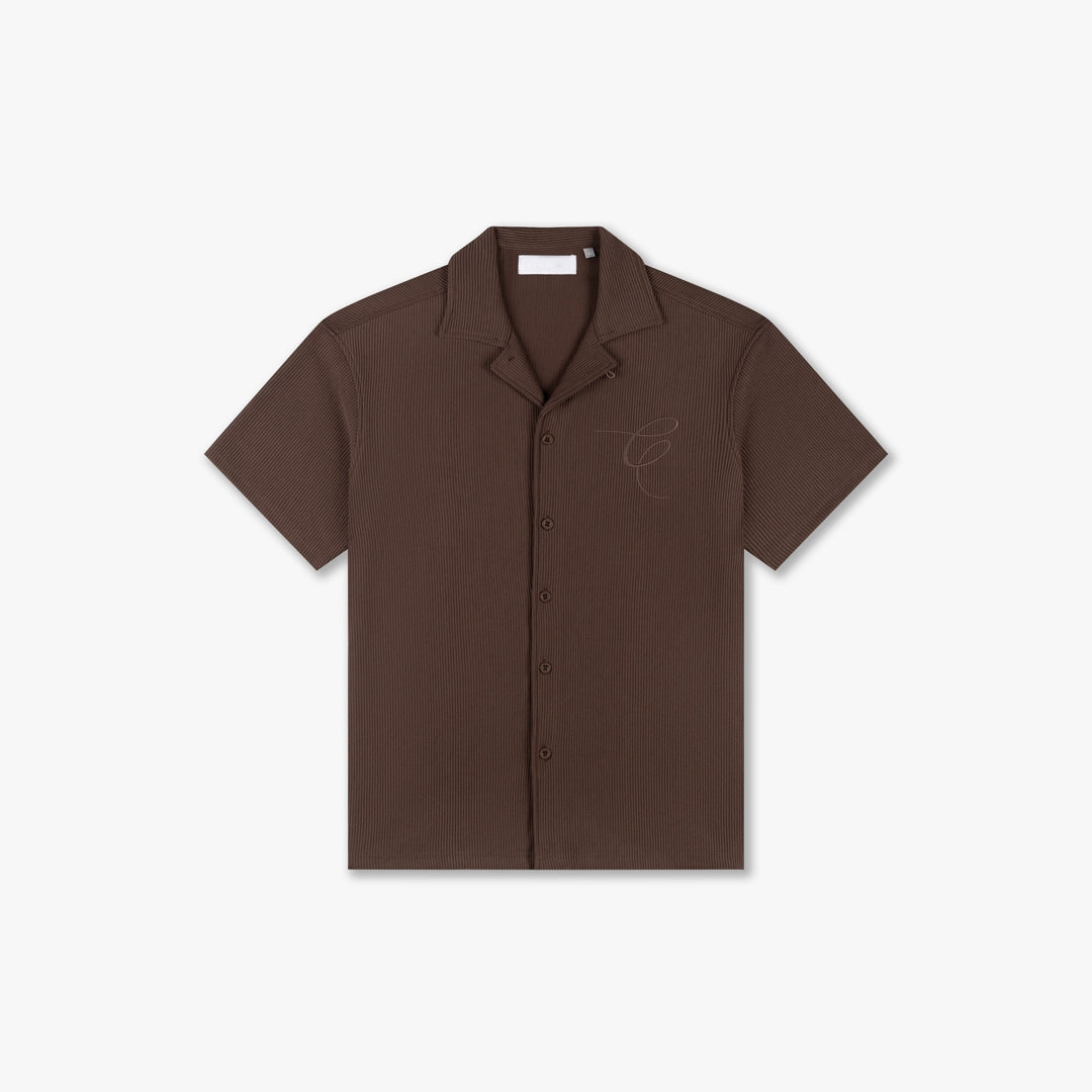CROYEZ RIBBED SHIRT | BROWN