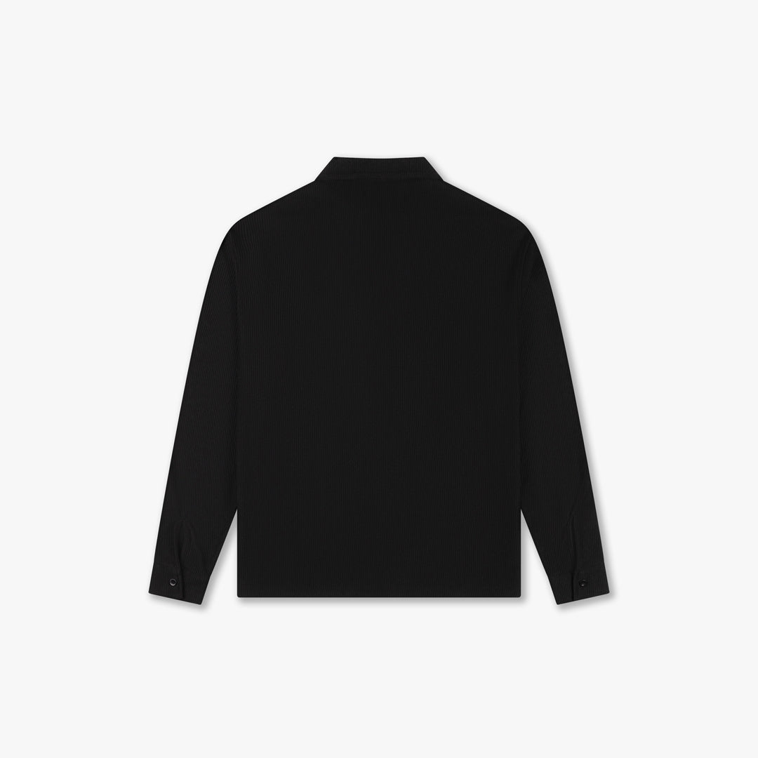 CROYEZ RIBBED LONGSLEEVE SHIRT | BLACK