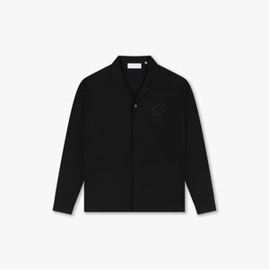 CROYEZ RIBBED LONGSLEEVE SHIRT | BLACK