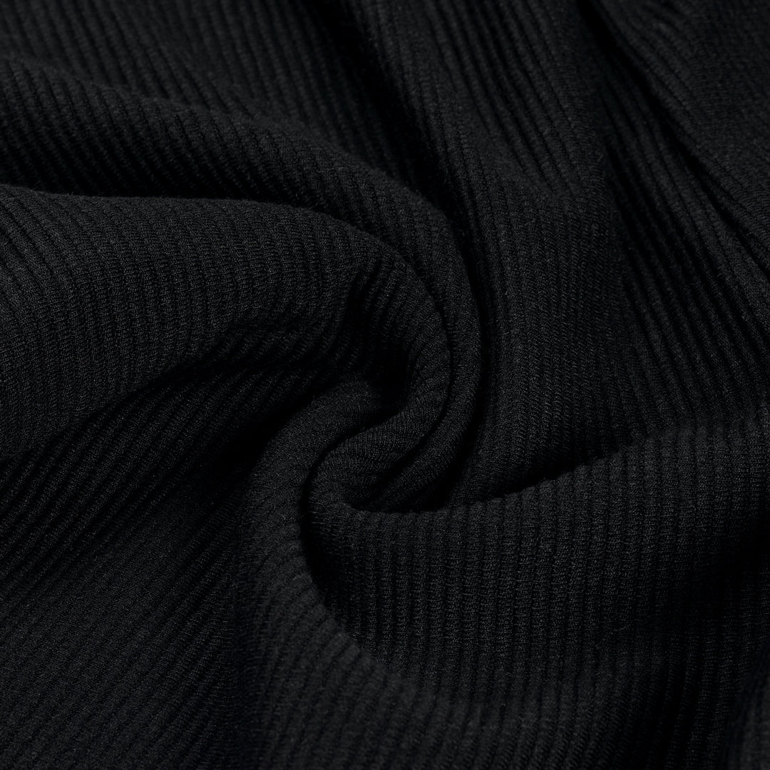 CROYEZ RIBBED LONGSLEEVE SHIRT | BLACK