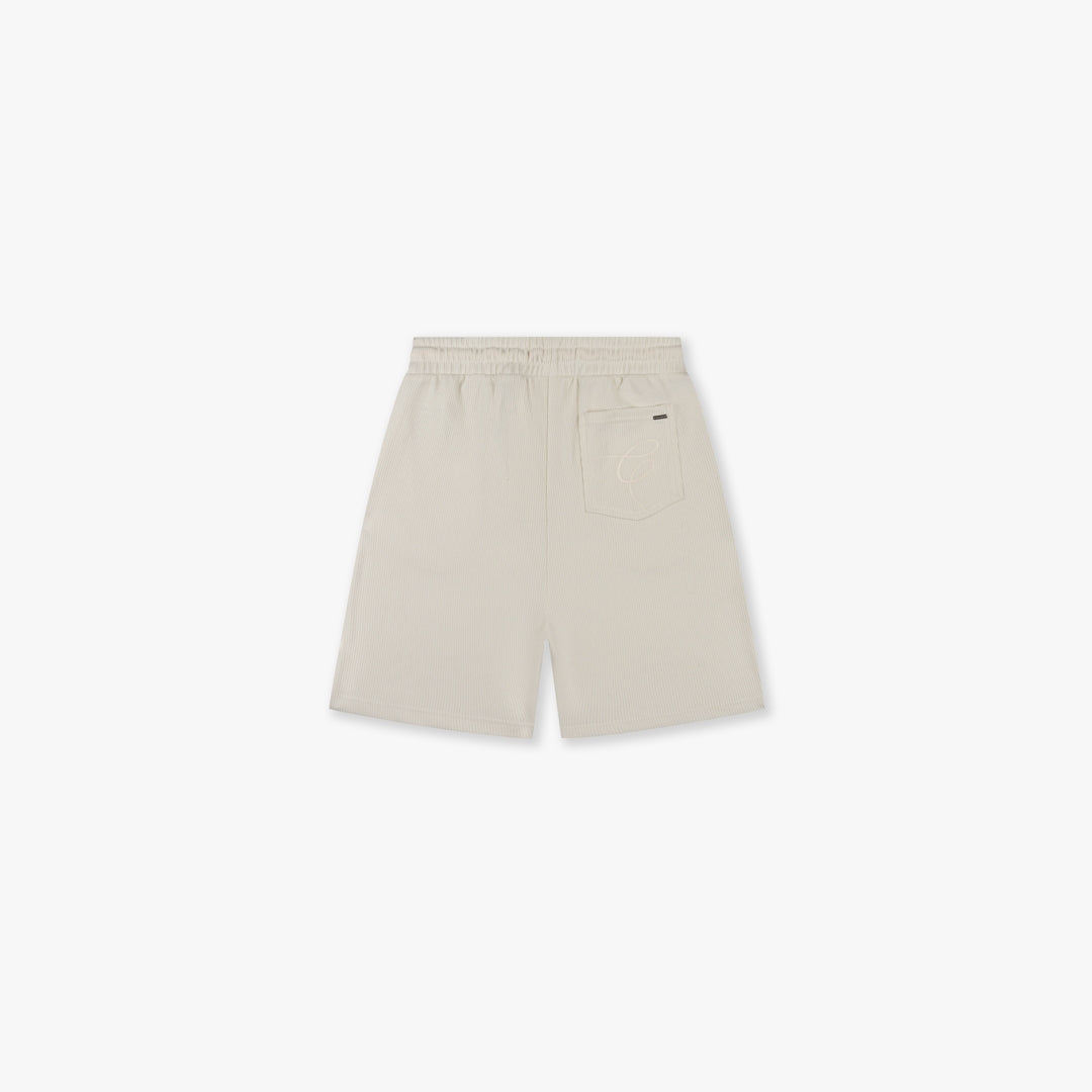 CROYEZ RIBBED SHORTS | OFF-WHITE