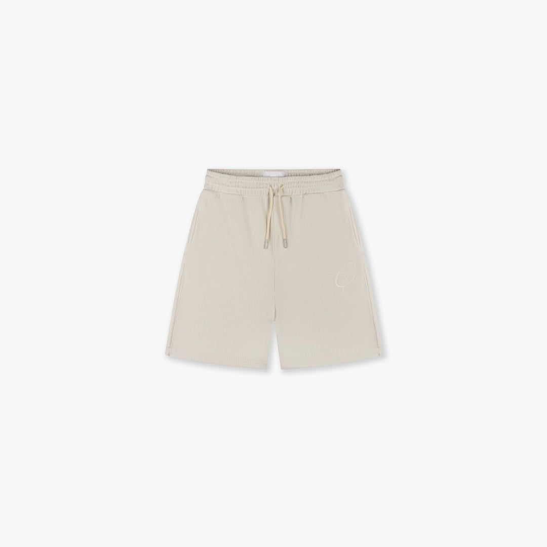CROYEZ RIBBED SHORTS | OFF-WHITE