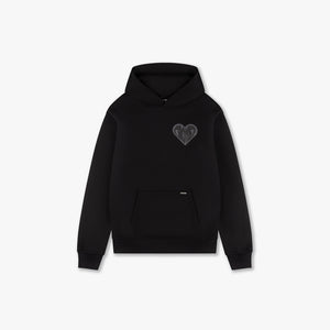 CROYEZ PUFFED HEART HOODIE | BLACK