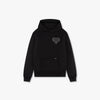 CROYEZ PUFFED HEART HOODIE - BLACK