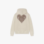 CROYEZ PUFFED HEART HOODIE | OFF-WHITE/BEIGE