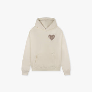 CROYEZ PUFFED HEART HOODIE | OFF-WHITE/BEIGE