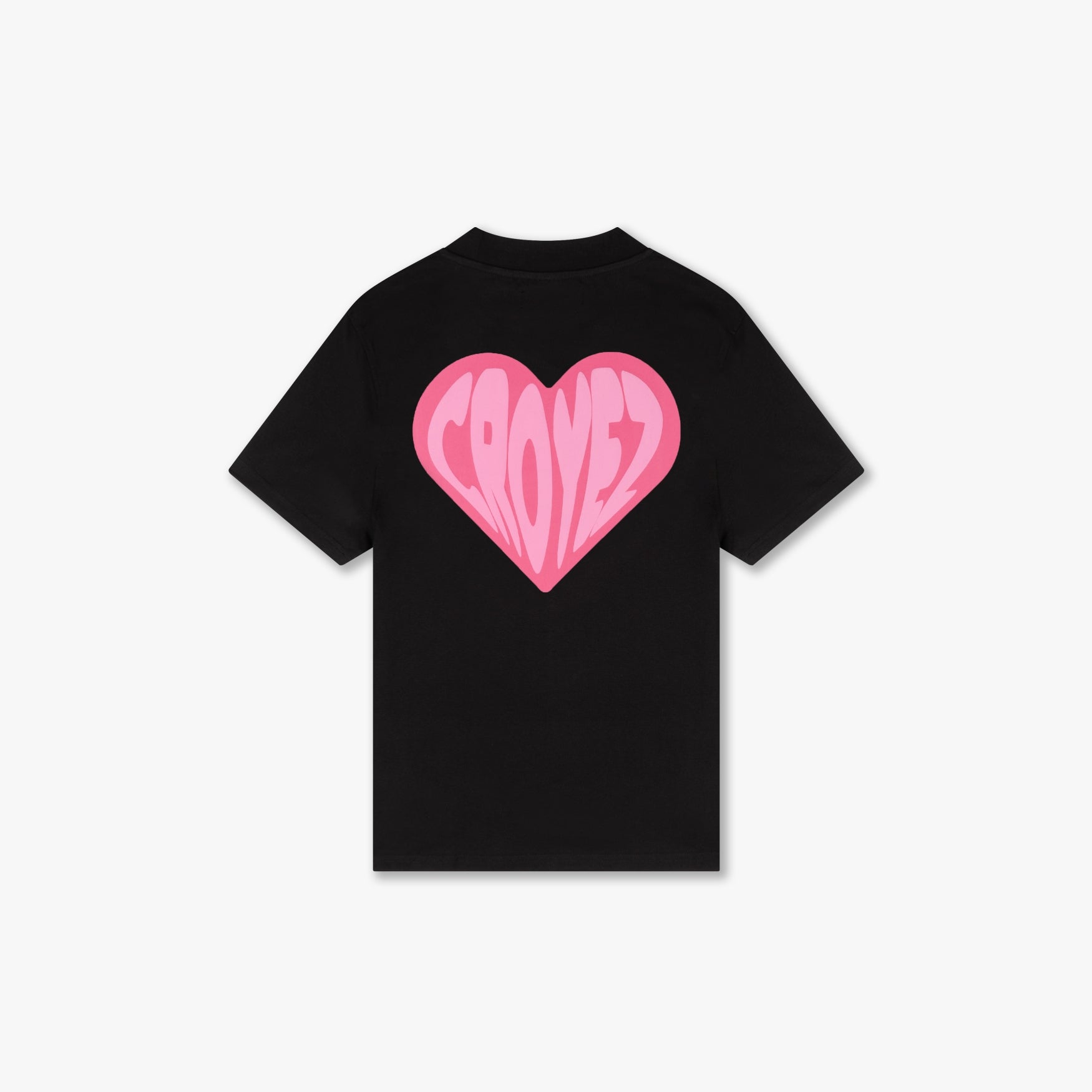 CROYEZ PUFFED HEART T-SHIRT | BLACK/PINK