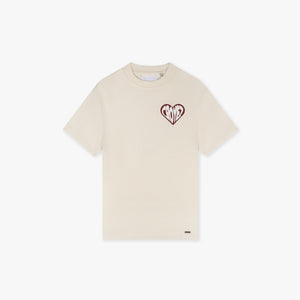 CROYEZ PUFFED HEART T-SHIRT | OFF-WHITE