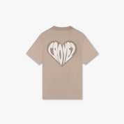 CROYEZ PUFFED HEART T-SHIRT | SAND