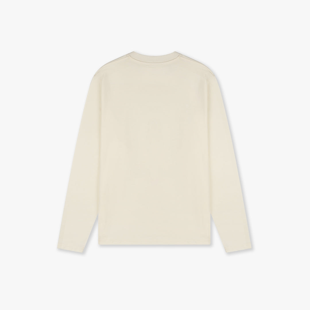 CROYEZ PUFFED HEART LONGSLEEVE T-SHIRT | OFF-WHITE/BEIGE