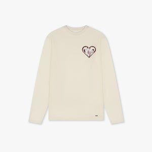 CROYEZ PUFFED HEART LONGSLEEVE T-SHIRT | OFF-WHITE