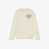 CROYEZ PUFFED HEART LONGSLEEVE T-SHIRT - OFF-WHITE