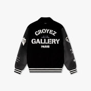 Croyez Artwork Varsity Jacket | Black