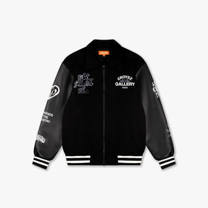 Croyez Artwork Varsity Jacket | Black