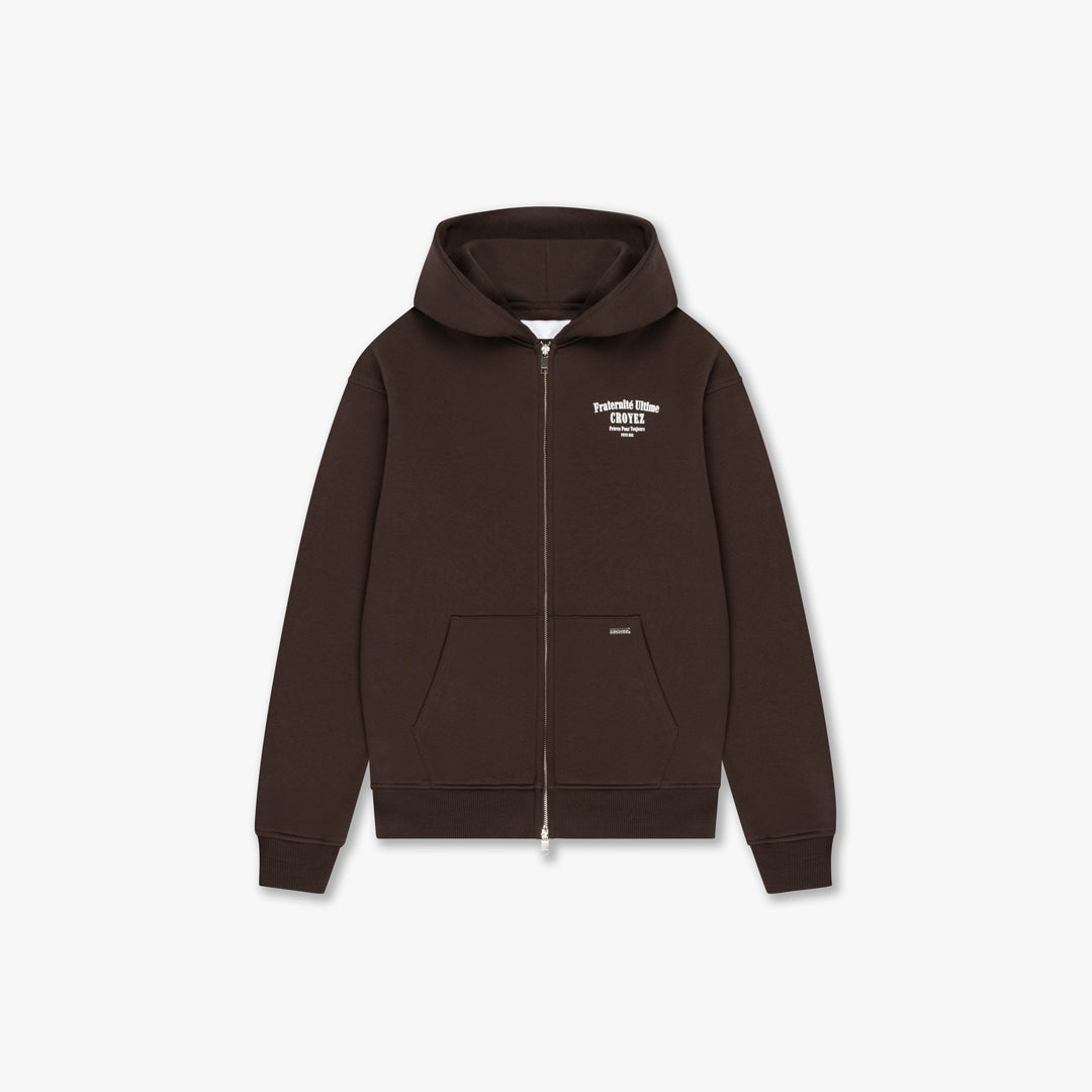 CROYEZ FRATERNITÉ ZIP-HOODIE | BROWN