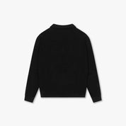 CROYEZ FLEECE POLO SWEATER | BLACK