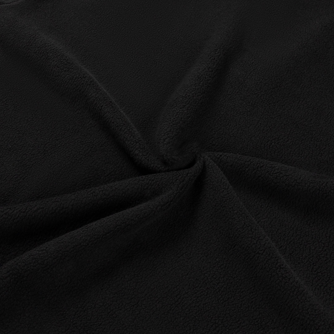CROYEZ FLEECE POLO SWEATER | BLACK