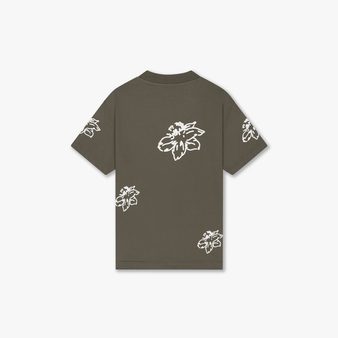 CROYEZ FLOWER T-SHIRT | DUSTY OLIVE