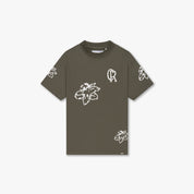 CROYEZ FLOWER T-SHIRT | DUSTY OLIVE