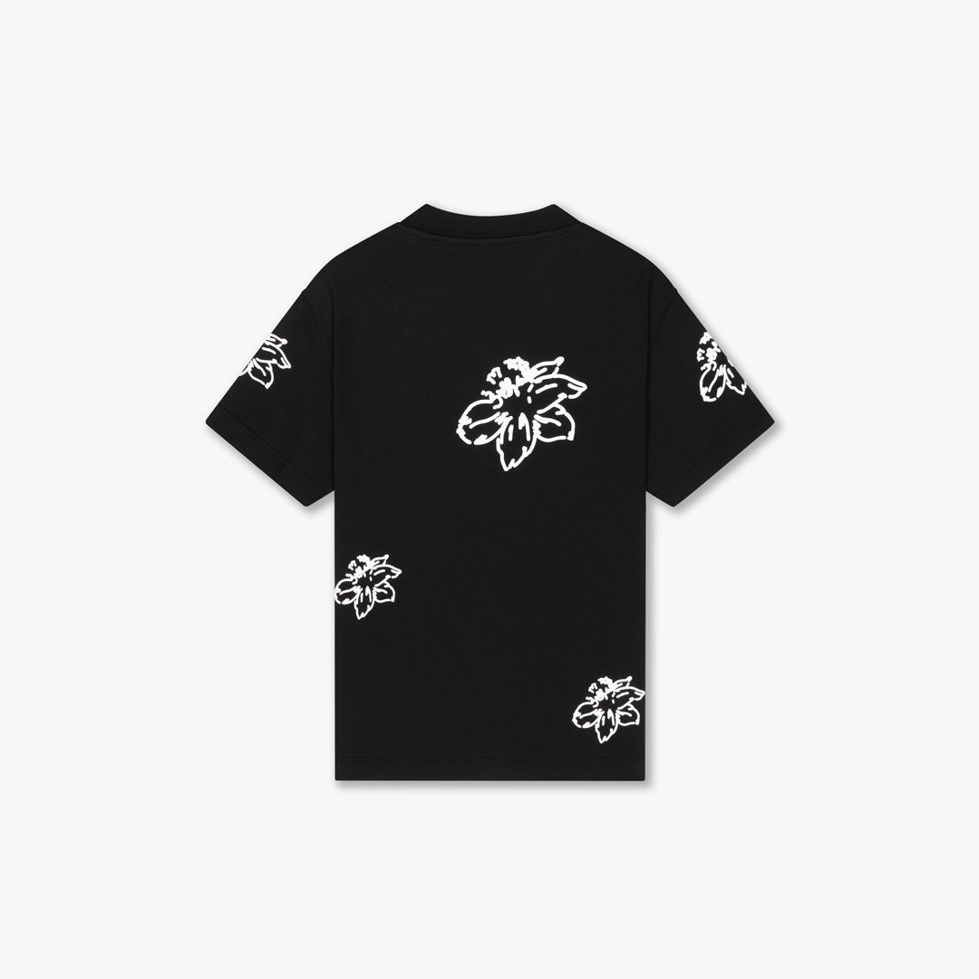CROYEZ FLOWER T-SHIRT | BLACK