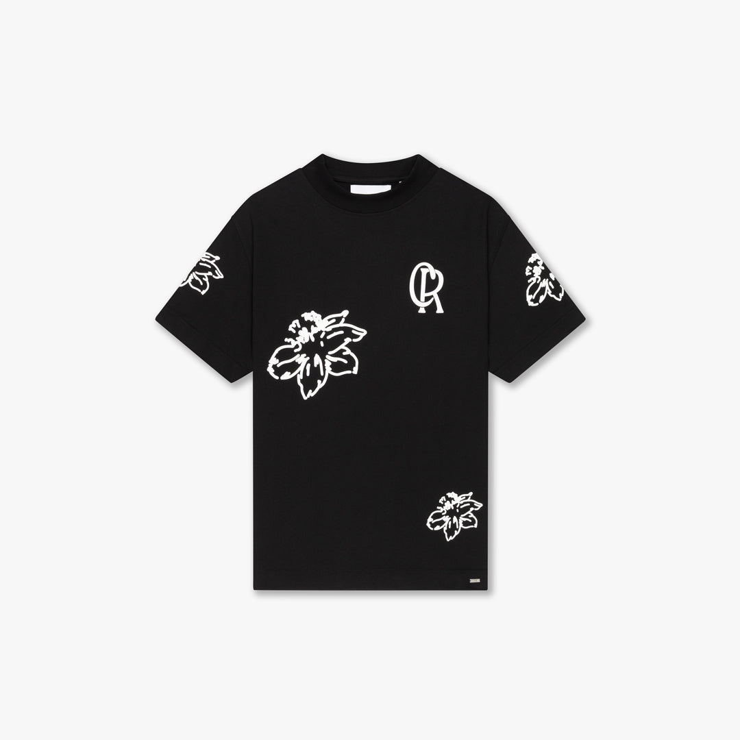 CROYEZ FLOWER T-SHIRT | BLACK