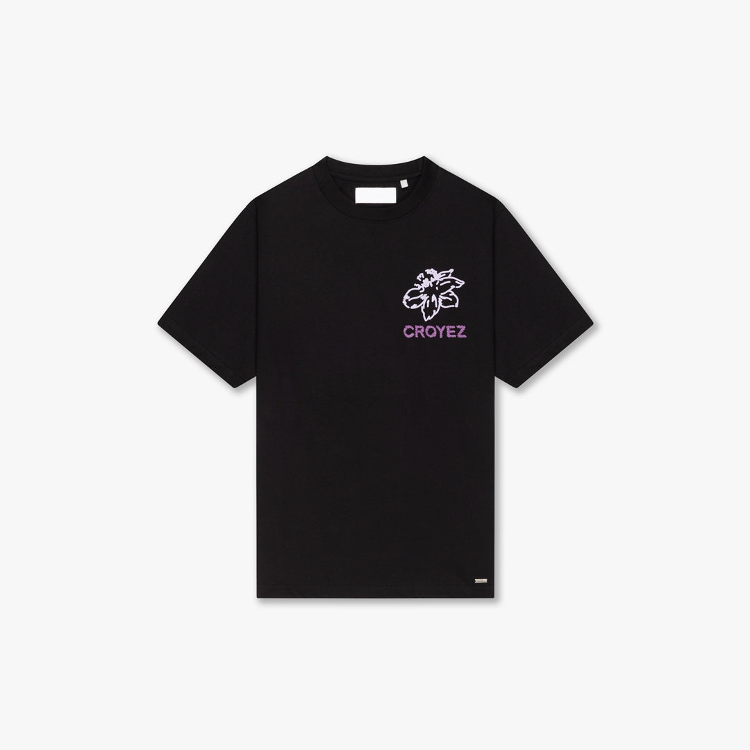  CROYEZ GARDENER T-SHIRT | BLACK/PURPLE