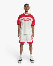 Croyez Jersey Sport T-Shirt | Off-White/Red