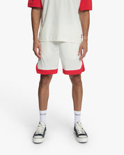 Croyez Jersey Sport Shorts | Off-White/Red