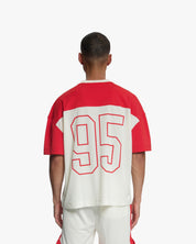 Croyez Jersey Sport T-Shirt | Off-White/Red