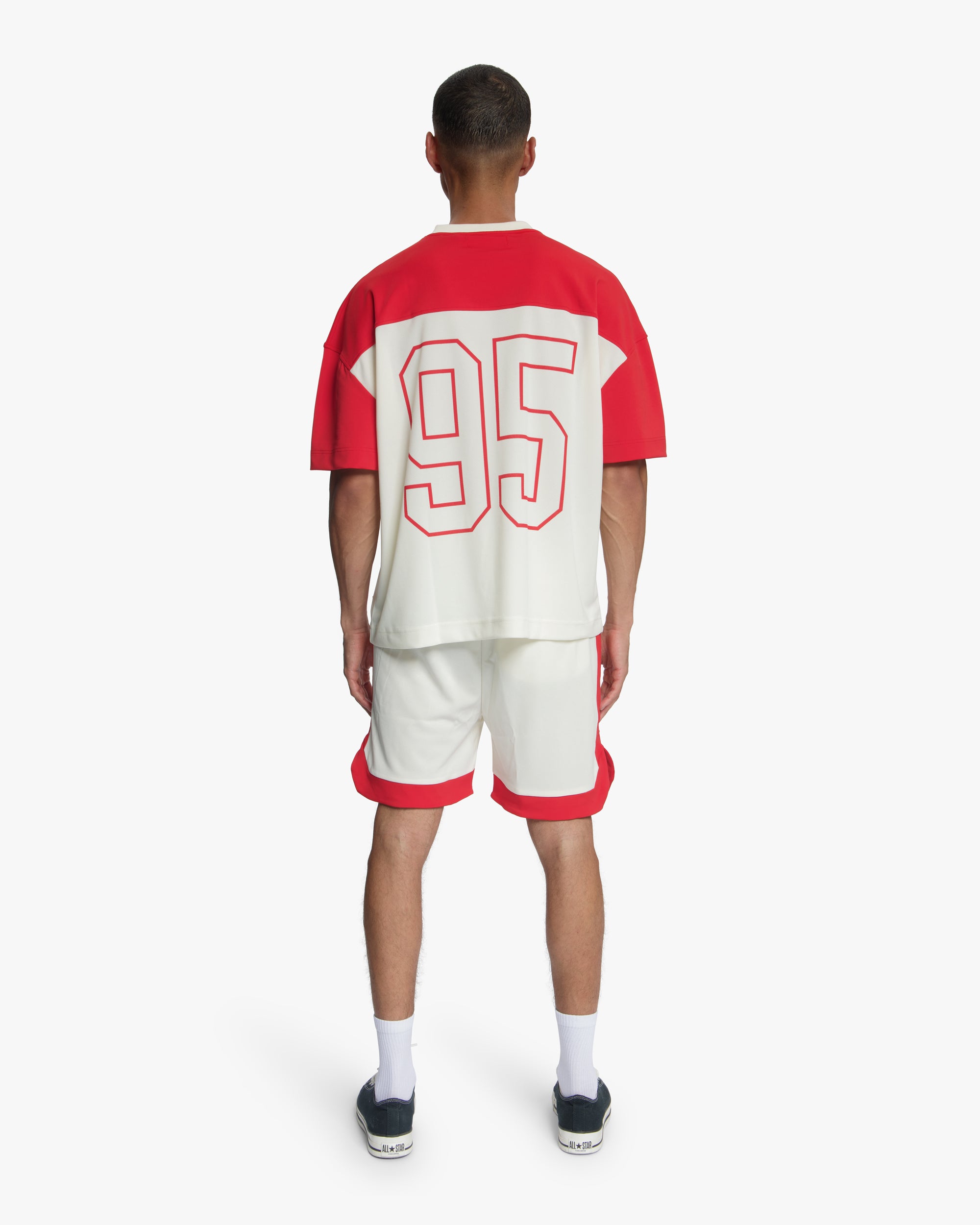 Croyez Jersey Sport T-Shirt | Off-White/Red