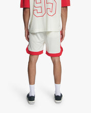 Croyez Jersey Sport Shorts | Off-White/Red