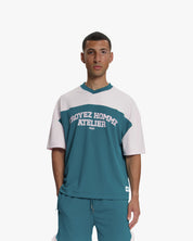 Croyez Jersey Sport T-Shirt | Dark Teal/Pink