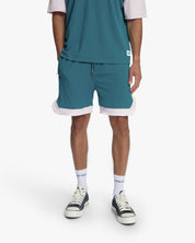 Croyez Jersey Sport Shorts | Dark Teal/Pink
