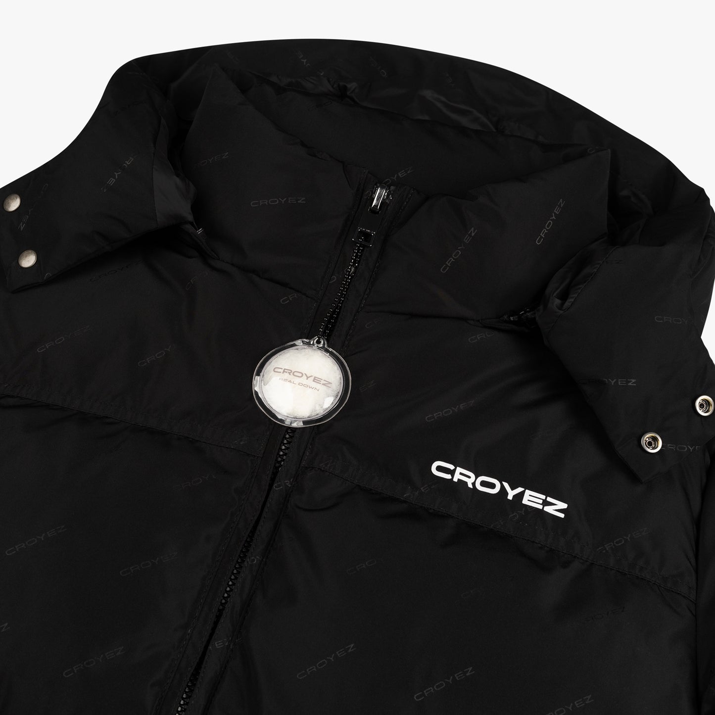 CROYEZ ALLOVER PUFFER JACKET - BLACK