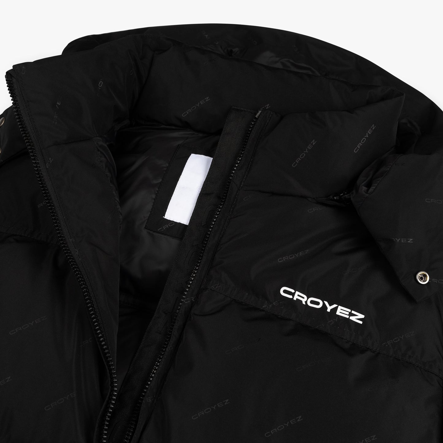 CROYEZ ALLOVER PUFFER JACKET - BLACK