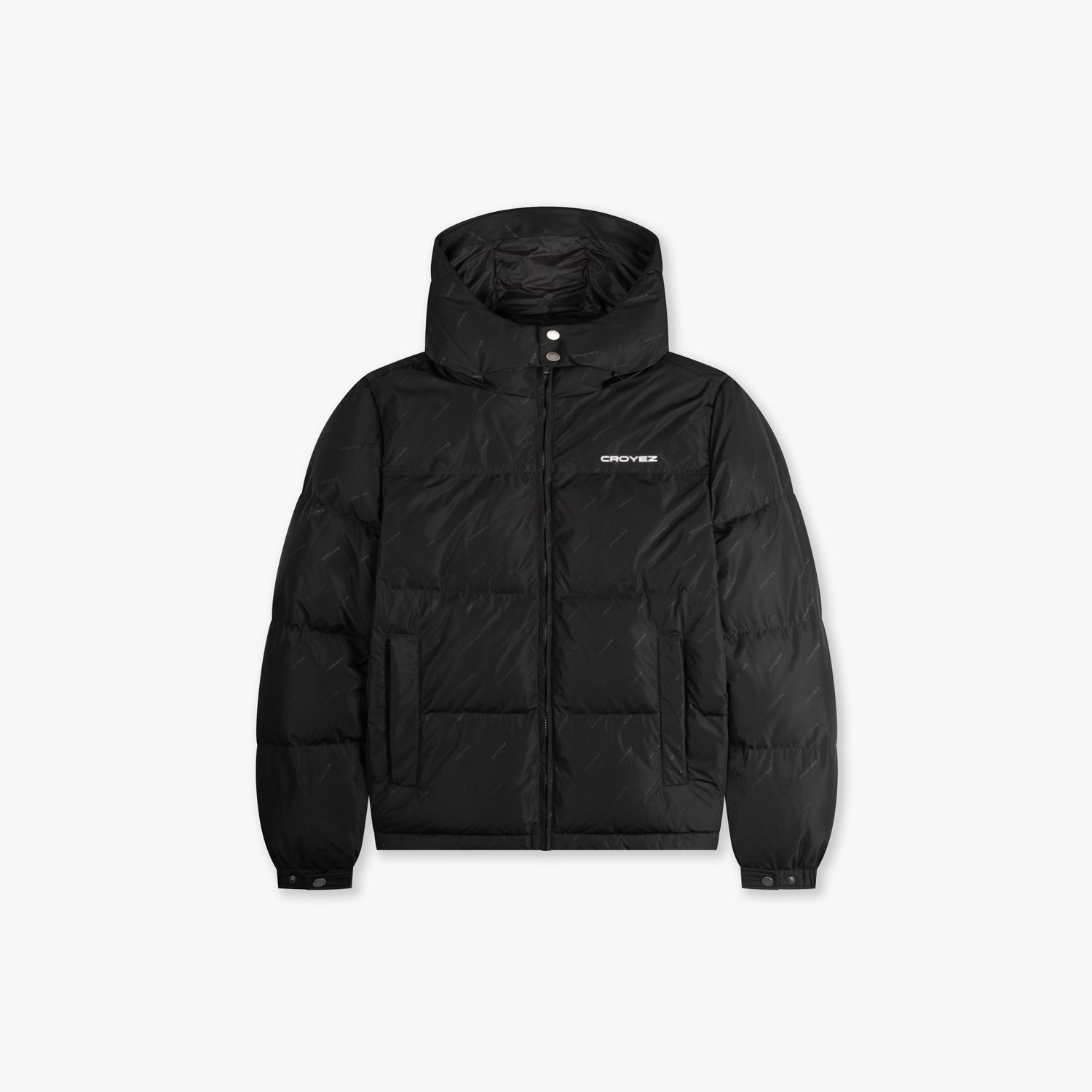 CROYEZ ALLOVER PUFFER JACKET - BLACK