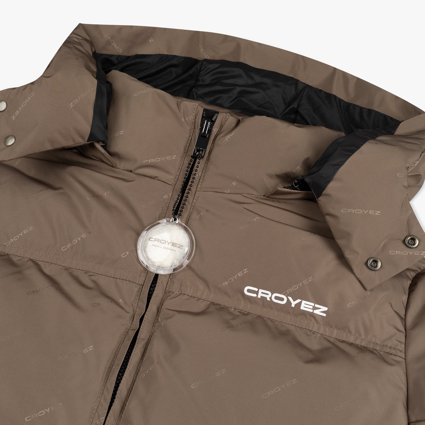 CROYEZ ALLOVER PUFFER JACKET - BROWN