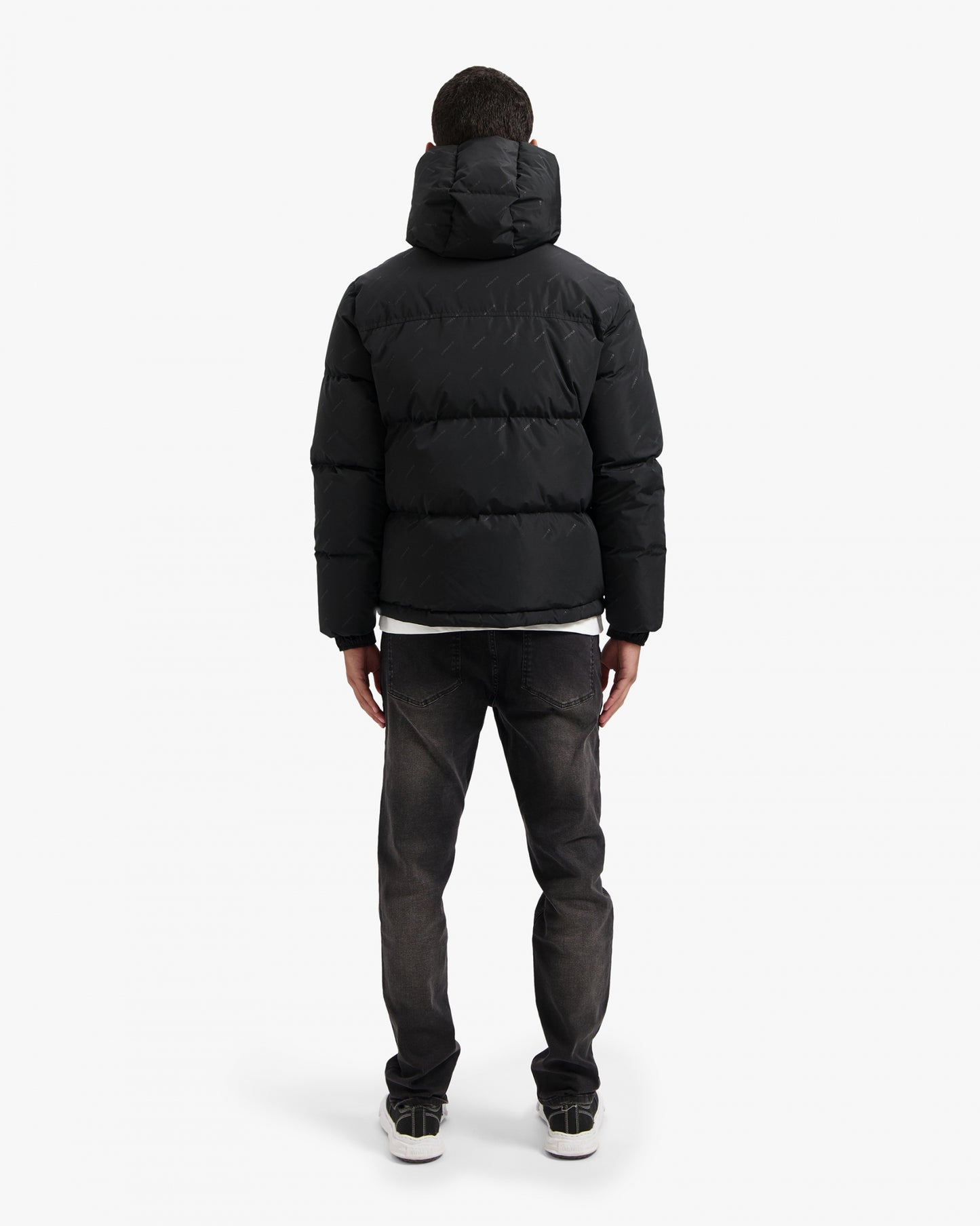 CROYEZ ALLOVER PUFFER JACKET - BLACK