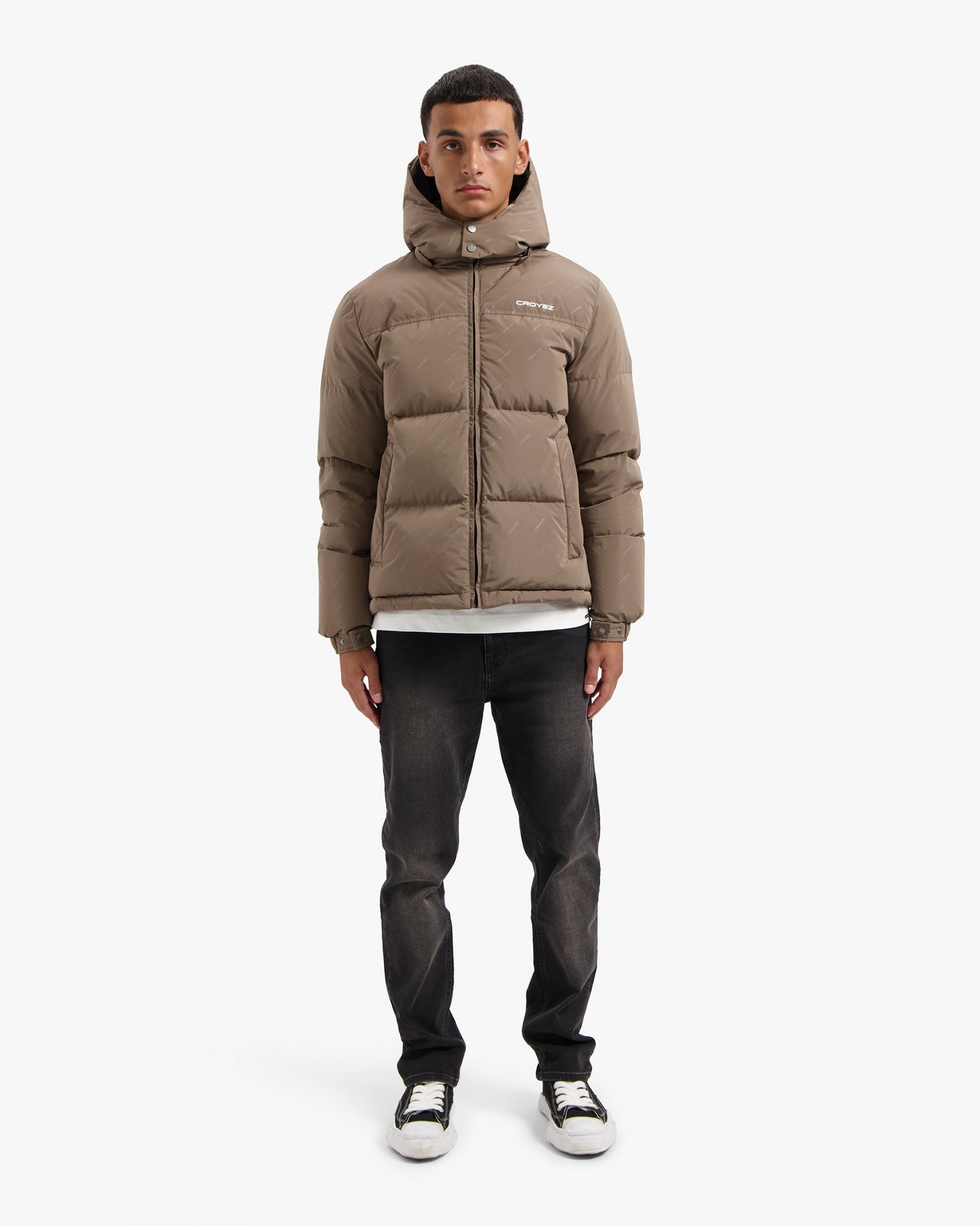 CROYEZ ALLOVER PUFFER JACKET - BROWN