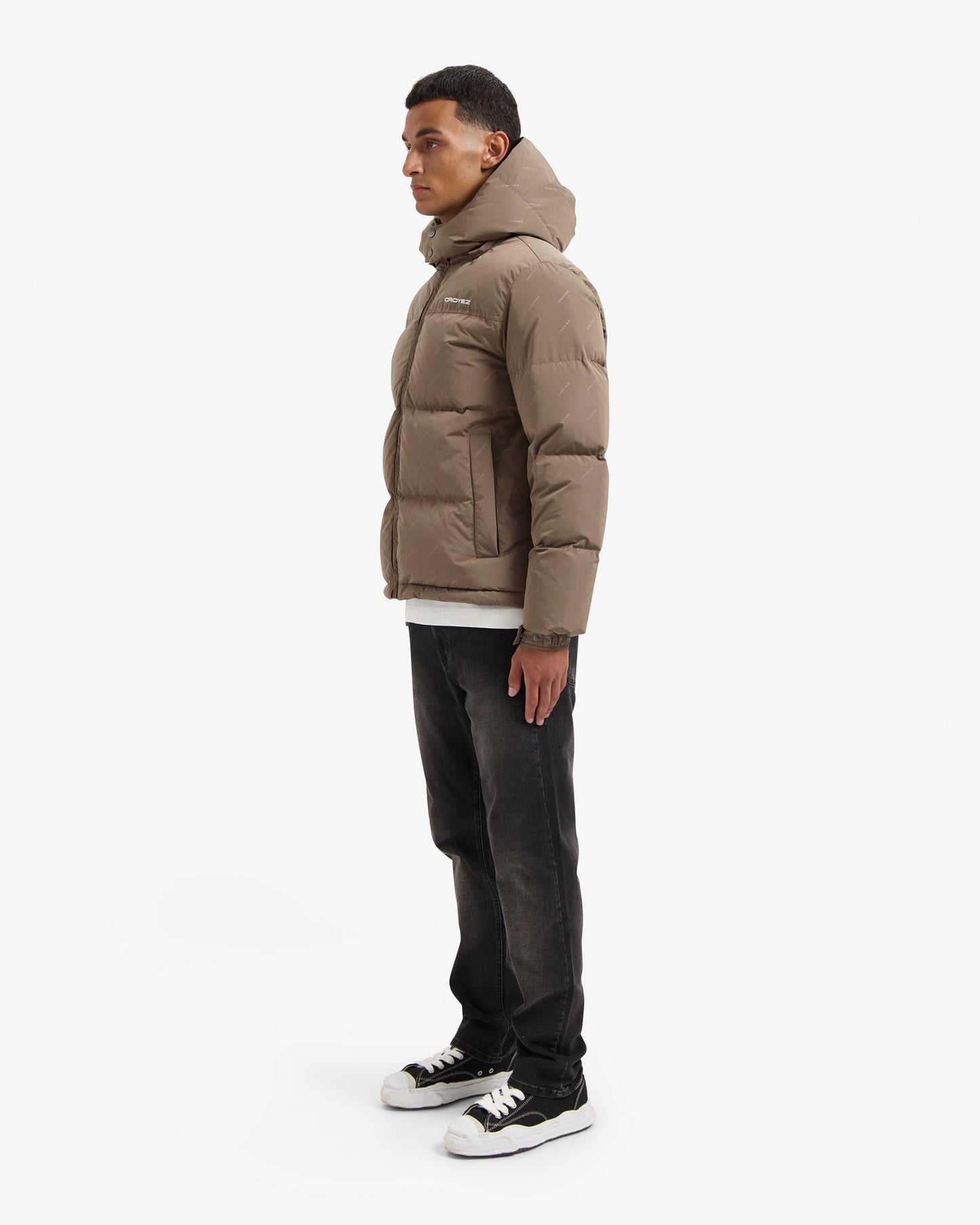 CROYEZ ALLOVER PUFFER JACKET - BROWN