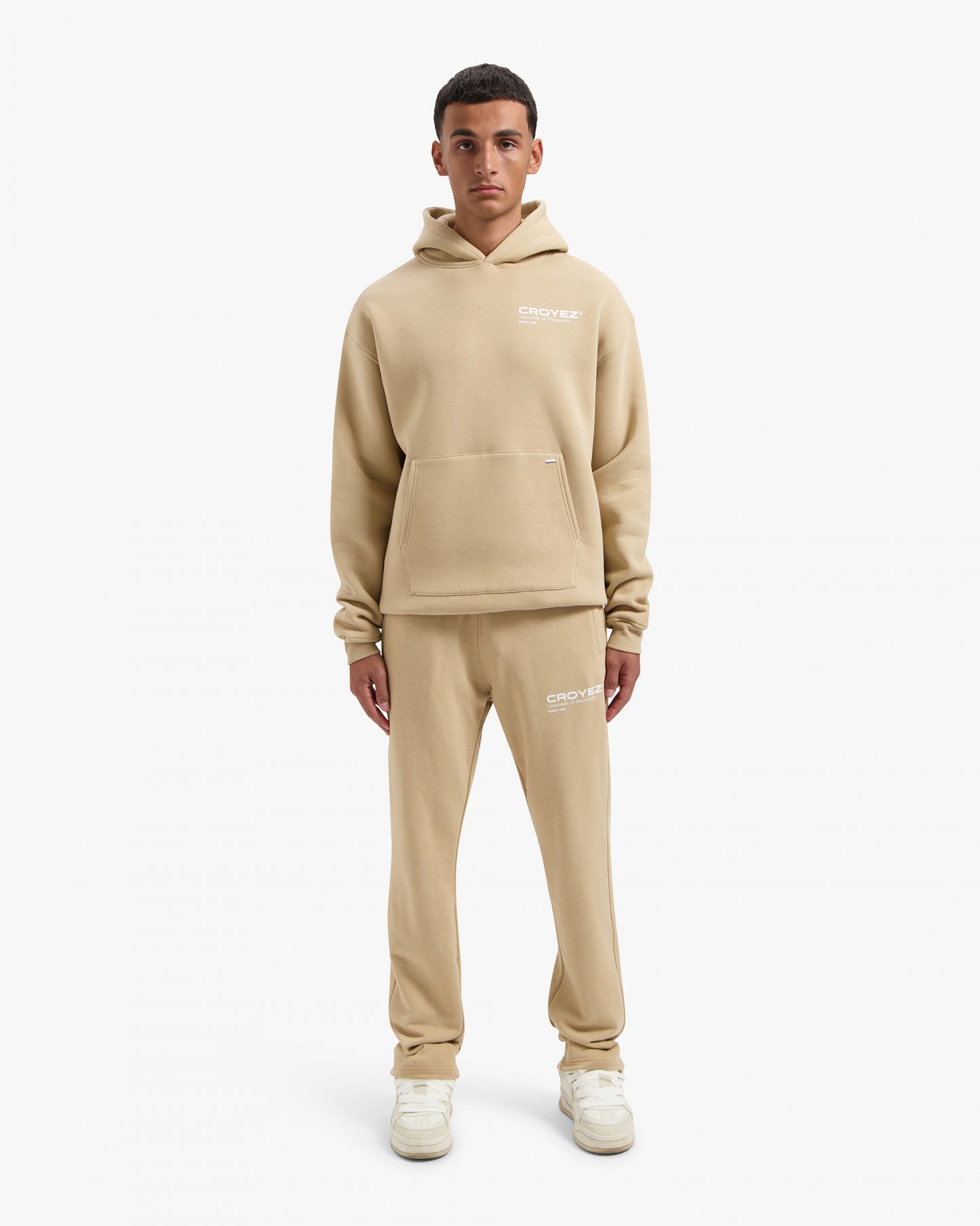 CROYEZ ATELIER HOODIE - BEIGE/WHITE