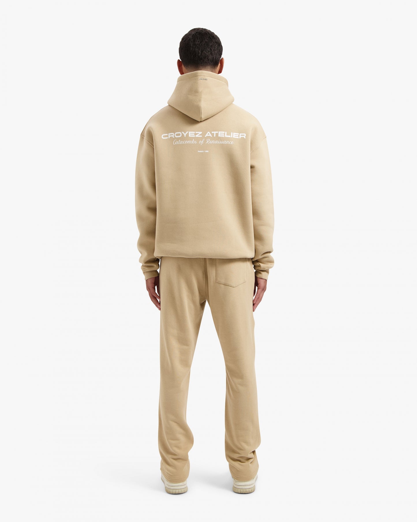 CROYEZ ATELIER HOODIE - BEIGE/WHITE