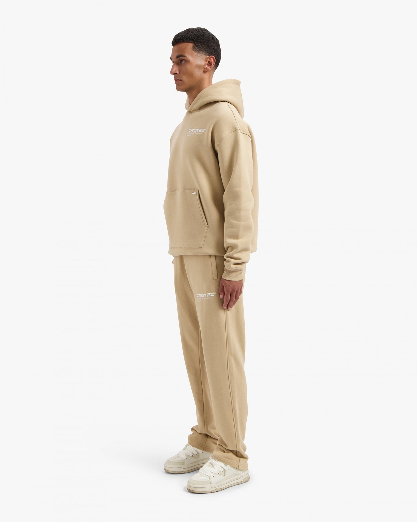 CROYEZ ATELIER HOODIE - BEIGE/WHITE