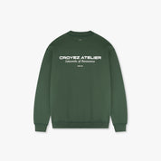 CROYEZ ATELIER SWEATER | DARK GREEN/WHITE