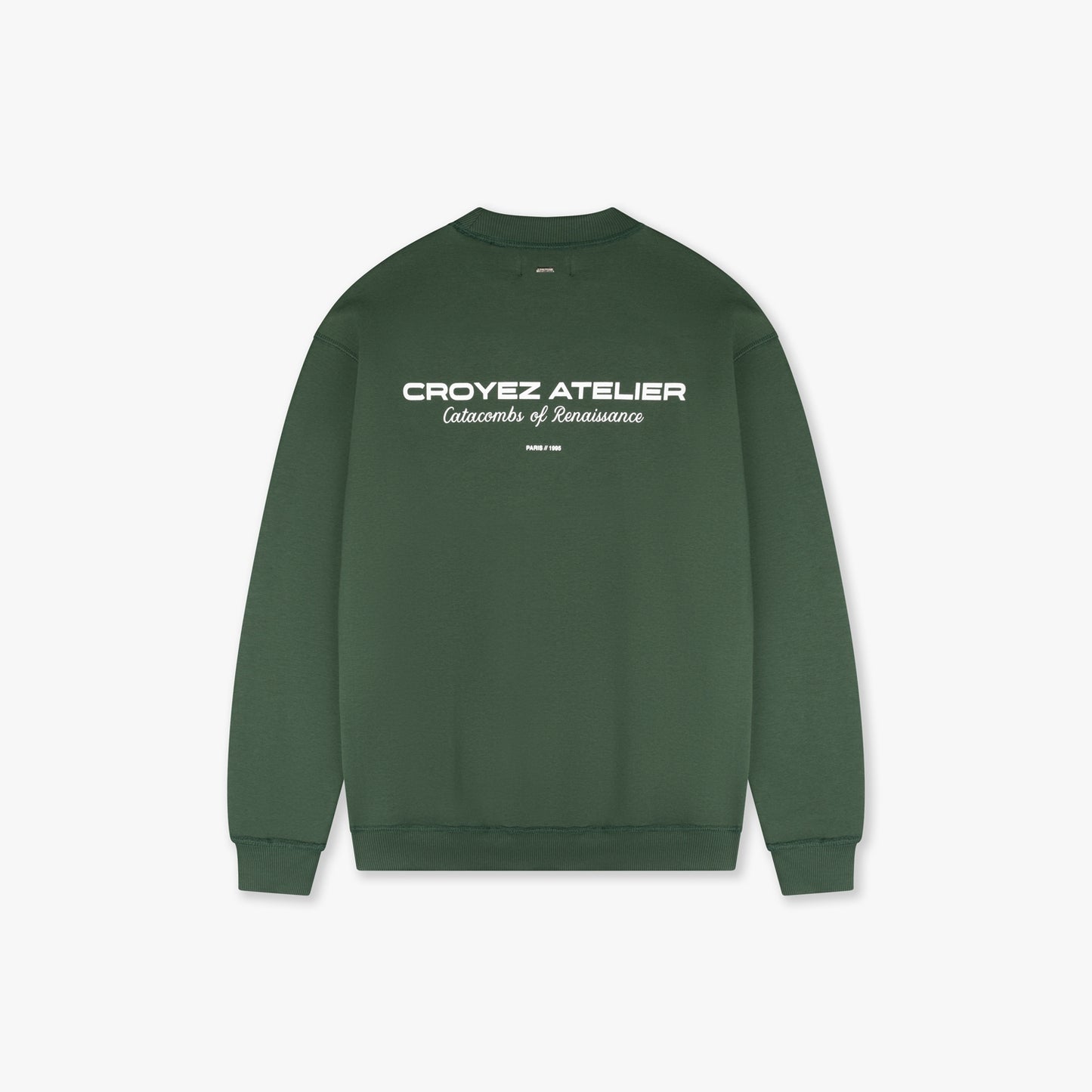 CROYEZ ATELIER SWEATER - DARK GREEN/WHITE