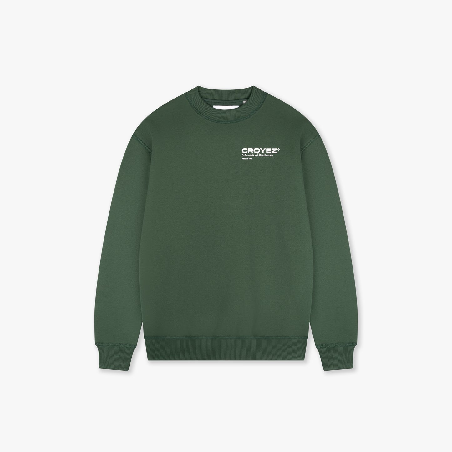 CROYEZ ATELIER SWEATER - DARK GREEN/WHITE