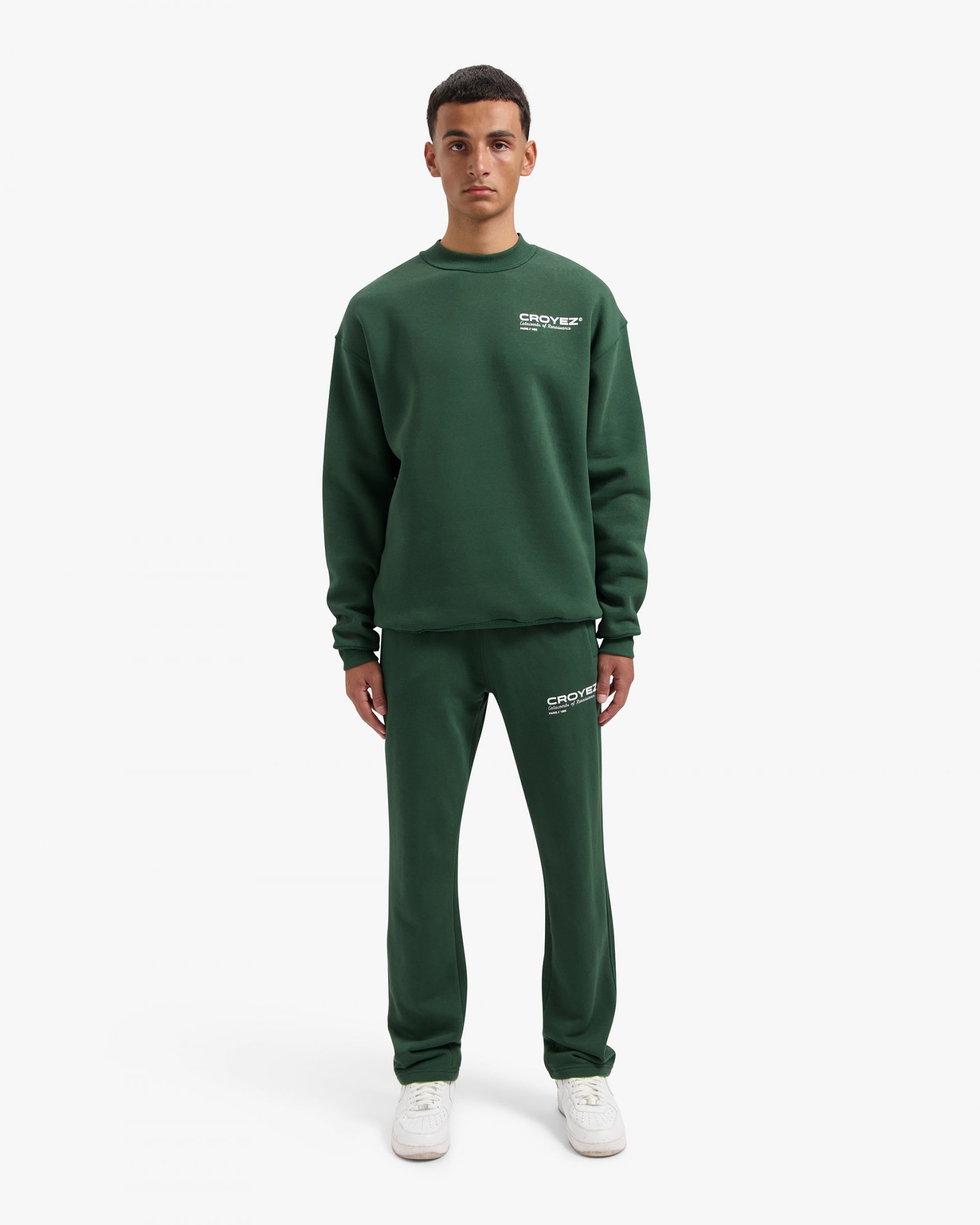 CROYEZ ATELIER SWEATER | DARK GREEN/WHITE